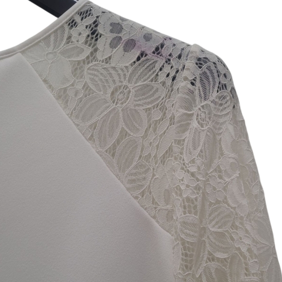 Tommy Hilfiger Lace-Sleeve A-Line Ivory Dress Size 18W NWT - Picture 8 of 14